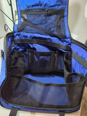 LL Bean Traveler Personal Organizer LLBFM46, Blue with Black Straps, 100% Nylon