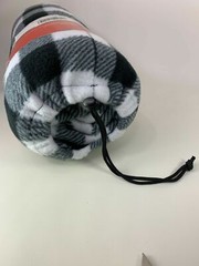 Heated Travel Blanket Black & White Check Warm Plaid Treksafe Automotive 12v NEW