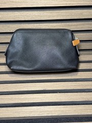 BRIC’S x Qatar Airways Amenity Bag Black Tan Leather Travel Case by Formia NEW