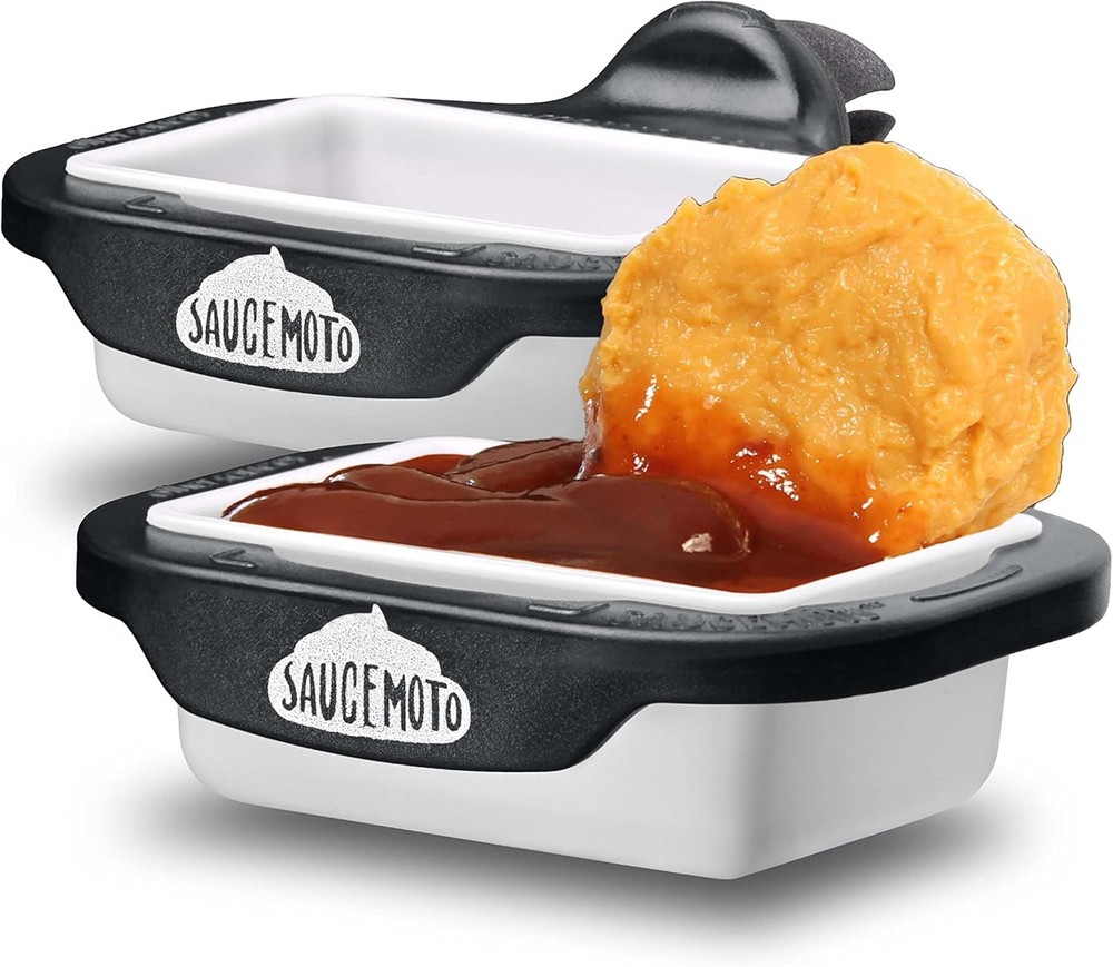 Saucemoto Dip Clip | An in-car sauce holder for ketchup and dipping sauces. As s