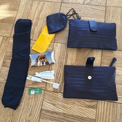Lufthansa Business Class Toiletry Amenity Bag Navy Black Lot of 2