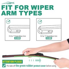 Nissan Murano 2009-2016 Windshield Wiper Blades Set 26&Prime; 16&Prime; 12&Prime; OEM Quality