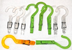 10 Pack Plastic Hanging Hooks for Travel Laundry, Underwear, Socks, Gloves,Hats