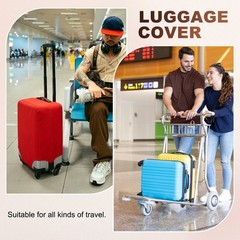 Travel Luggage Cover XS(19-20 Inch) Washable Elastic Suitcase Covers Blue