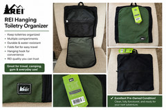 REI Classic Duffle Hanging Travel Kit Toiletry Bag Green/Black