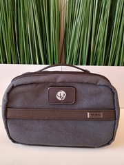 TUMI ALPHA 3 SPLIT TRAVEL KIT 5.5 x 8.5 x 3.5. Gray