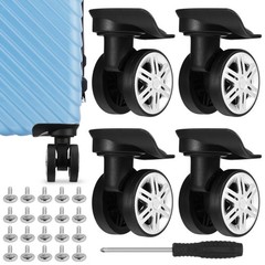 4 Pcs Luggage Suitcase Wheels: Swivel Wheel Replacement Luggage Travel Suitcase