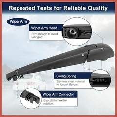 Rear Windshield Wiper Blade Arm Set 255mm 10&Prime; for Toyota RAV4 2013-2018 Car