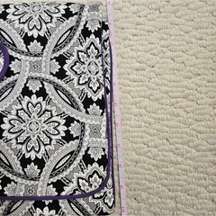 Travel Jewelry Organizer Black White & Purple w/ Multiple Zippered Compartments