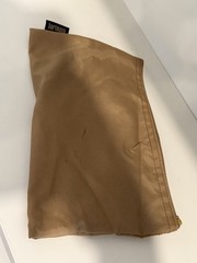 HARTMANN LUGGAGE Travel Bag Cosmetics Smalls 10×6.5 Top Zip Brown Nylon Unused